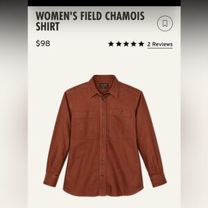 Filson Women’s Field Chamois Shirt in madder root